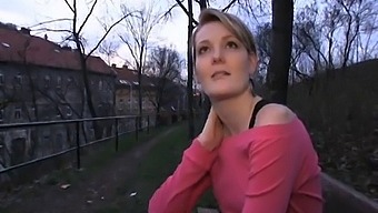 Public Agent Meggie Engages In Sex-For-Cash Behind The Church In Pov Video