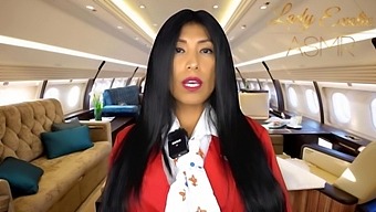 Sensual Asmr Flight Attendant With Big Natural Tits Gets Naughty