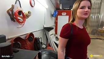 Mechanic Gets Paid In Steamy Roadside Encounter With Voluptuous Vixen
