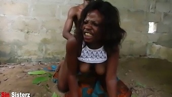 Cumshot On Big Natural Tits Of Ebony Teen Caught
