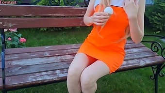 Public Masturbation With A Hot Girl And Her Vibrator