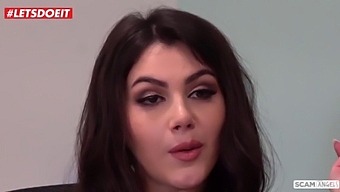 Teen Big Tits And Blowjob Action In Corporate Scam Video