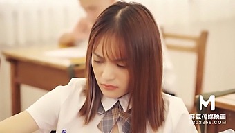 Asian Schoolgirl Gets Oral And Handjob Lesson In Hd Video