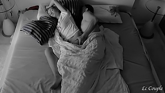 A Concealed Camera Captures An Amateur Couple'S Intimate Morning Encounter In Their Bedroom