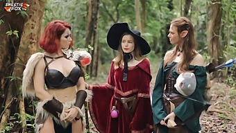 Red-Haired Diana Rider And Arinafox In A Hot D&D Session.