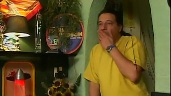 A Blonde Woman Gets Two Cocks In A Bar