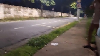 A Daring Handjob In Public At The Bus Stop Near A Gorgeous Unknown Person?