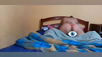 Stunning Woman With An Enormous Butt Flaunts Red Strings In An Enticing Manner