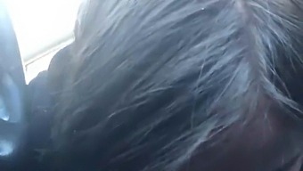 Beautiful Girlfriend Gives A Blowjob In The Car
