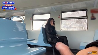 Katty West'S Public Train Adventure With An Unknown Helper