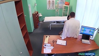 Married Woman Has Sex With Her Doctor Immediately After Her Husband Leaves The Room – Fake Hospital